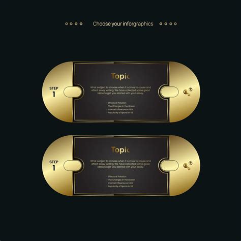 2 Premium Button Vector Design On Dark Background And Two Golden