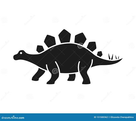 Stegosaurus Vector Silhouette Dinosaur Stegosaurus Black Silhouette