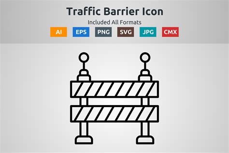 Traffic Barrier Vector Outline Icon Graphic by abidehtisham198 ...