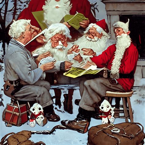 Norman Rockwell Santa Clause · Creative Fabrica