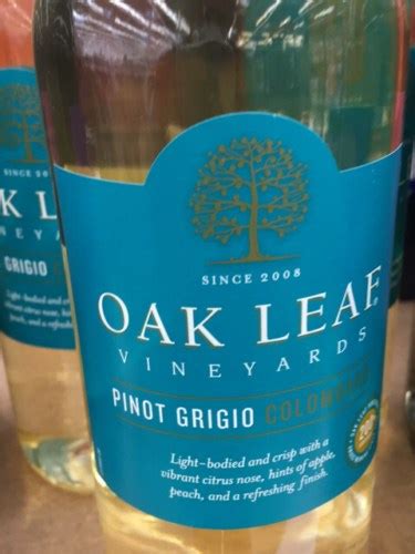 Oak Leaf Pinot Grigio Colombard Vivino Us