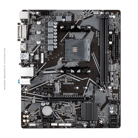 Placa Mãe Gigabyte A520M H Chipset A520 Techno Space