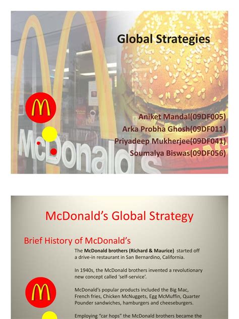 McDonald's Global Strategy | Mc Donald's | Fast Food