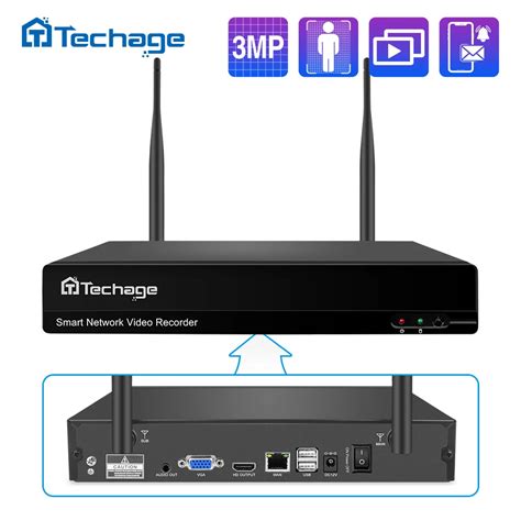 Techage Ch H Mp Wireless Nvr Human Detection Wifi Cctv Camera