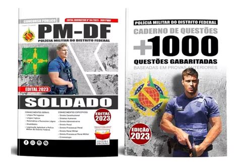 Kit Apostila Caderno De Questões Pm Df Soldado Polícia