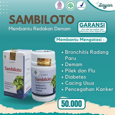 Jual Sambiloto Kapsul Ekstrak Daun Sambiloto 60 Kapsul Tazakka Shopee