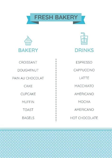 Free Simple Bakery Hand Made Menu Template In 2022 Menu Template