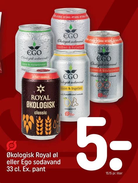 Økologisk Royal øl eller Ego sodavand 33 cl Ex pant tilbud hos Rema 1000