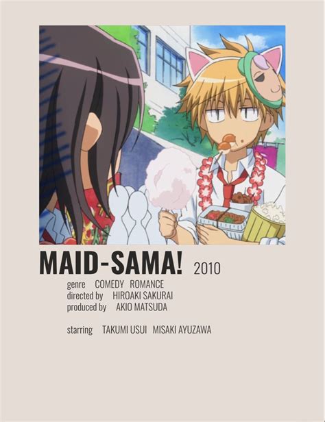 Maid Sama Minimalist Poster Minimalist Poster Maid Sama Anime