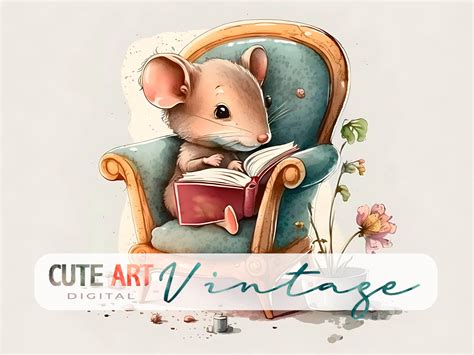 Cute Watercolor Mice Cute Watercolor Mouse Drawings To Etsy