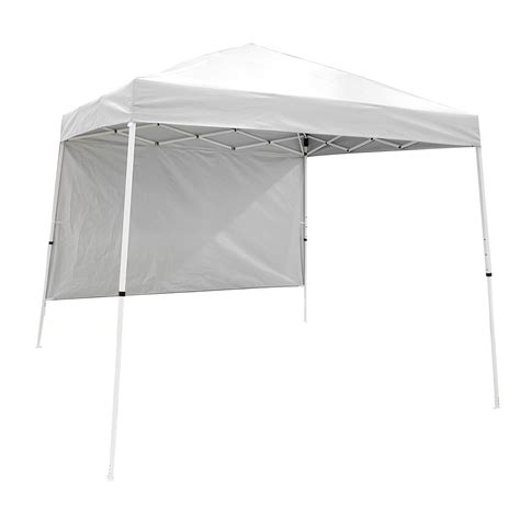 EAGLE PEAK 10x10 Outdoor Pop Up Slant Leg Canopy Tent With Wall Panel