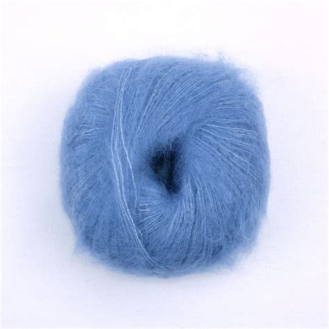 Laine mohair et soie Pelotes 25G 212M coloris Bleu océan