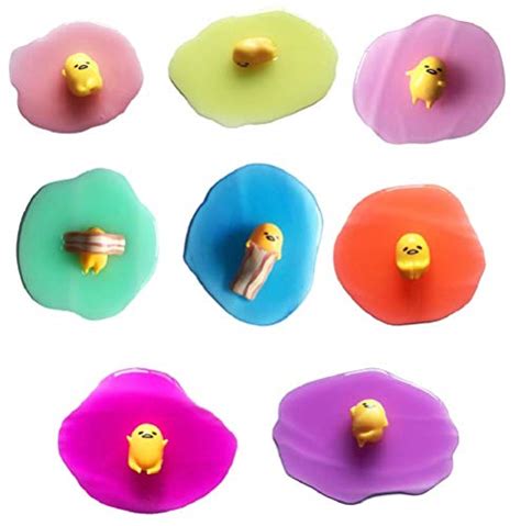 Gudetama The Lazy Egg Slime Capsule Pack Of 8 Complete Easter Set By