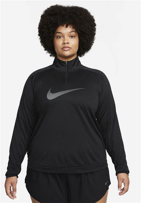 Nike Performance W Nk Df Swoosh Hbr Hz Langarmshirt Black Schwarz