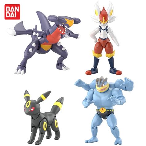 Original Bandai Pokemon S H Figuarts Pcs Set Umbreon Garchomp