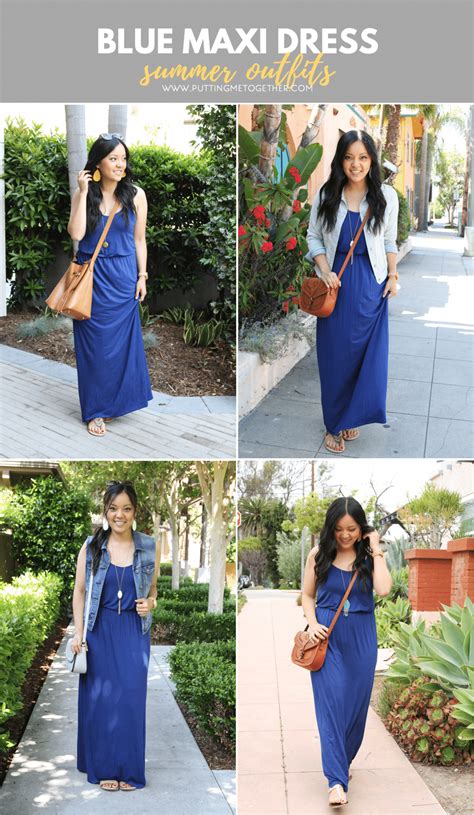 Ways to Wear a Blue Maxi Dress in the Summer