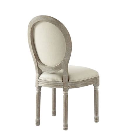 Rustic Manor Edna Traditional Upholstered Cream White Linen Dining