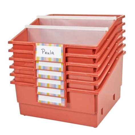 Really Good Stuff® Picture Book Classroom Library Bins™ With Dividers 6 Pack Just Baskets