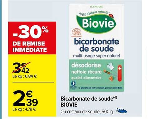 Promo Bicarbonate De Soude Biovie Chez Carrefour ICatalogue Fr