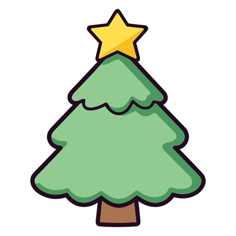 Colorful Christmas Tree Vector Illustration Christmas Winter Tree