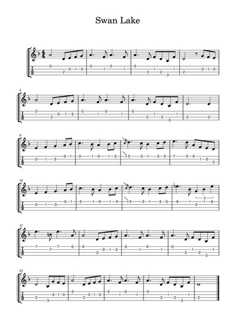 Swan Lake Easy Ukulele Fingerpicking Tab Fingerstyle Guitar In 2024