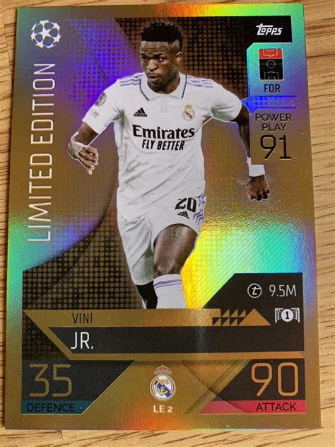 Match Attax Vini Jr Real Madrid Limited Edition Values