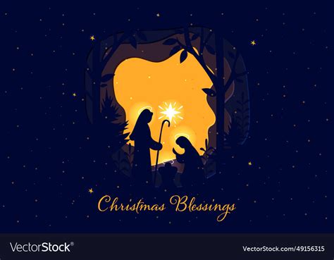 Birth of christ jesus in manger and star Vector Image