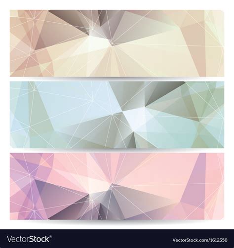 Set Of Abstract Geometric Banners Royalty Free Vector Image