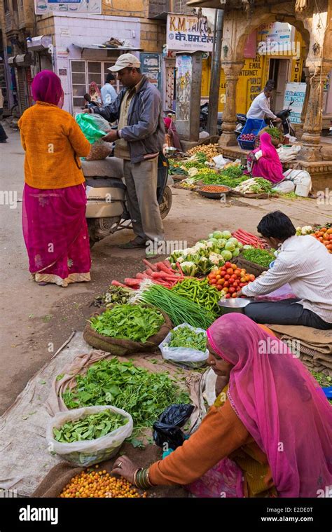 India Rajasthan State Jaisalmer Street Market Stock Photo Alamy