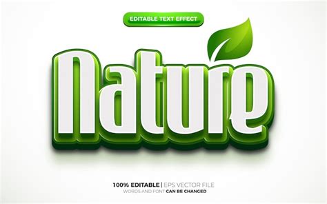 Style D Effet De Texte Modifiable De Mod Le De Logo D Nature Super