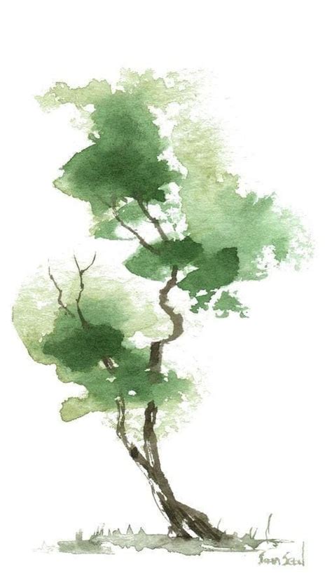 Pin By Virginia Sanchez Toboso Lloren On ARBOLES Tree Watercolor