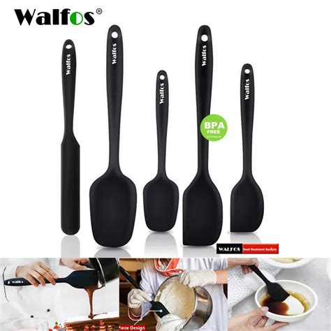 WALFOS 5 adet yapışmaz silikon krem Spatula kavanoz pota isıya