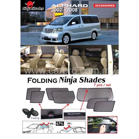 Toyota Alphard Magnetic Ninja Shades Sunshade Pcs