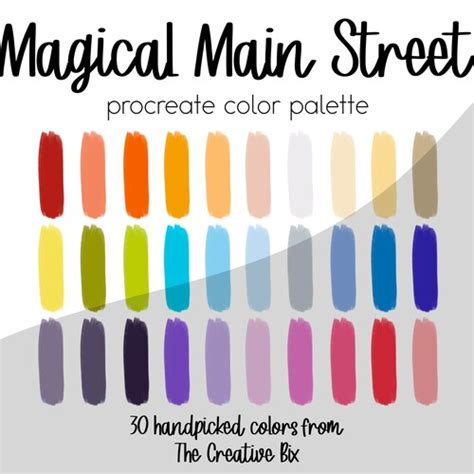 Highlighter Rainbow Procreate Palette 30 Colors Color Etsy