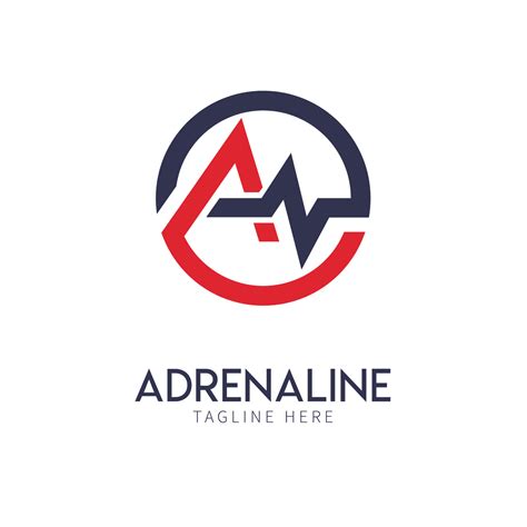 Adrenaline Logo Illustration Of Letter A With Adrenaline Symbol