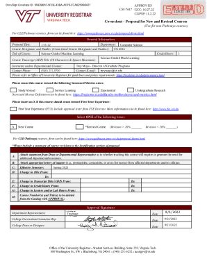 Fillable Online Forms Pathways General Education Virginia Tech Fax