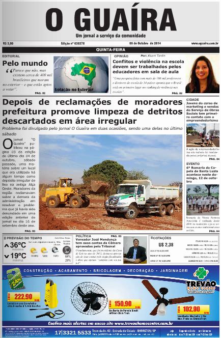 Jornal O Guaíra Edição de 09 outubro 2014 quinta feira