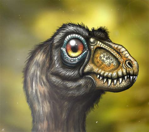 Yutyrannus baby portrait by MALvit on DeviantArt