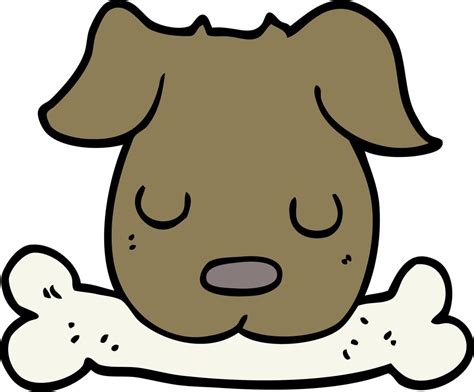 cartoon dog with bone 12137932 Vector Art at Vecteezy