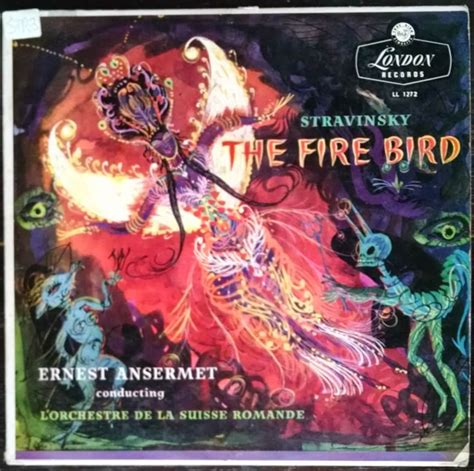 Stravinsky Firebird Ballet LP, Beautiful 1950s Vintage Vinyl Record Album, Historic Performance ...