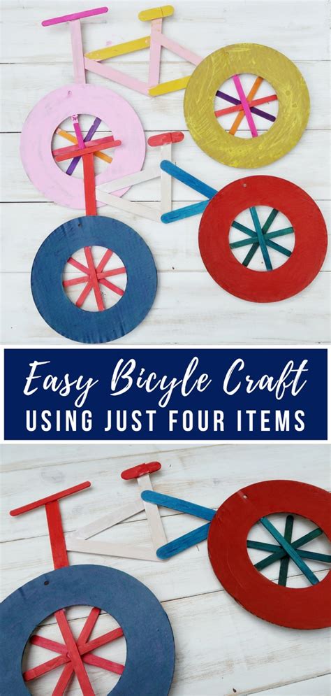 Easy Bicycle Craft For Kids With Just 4 Items Someones Mum