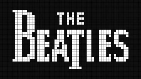 The Beatles Logo Inverted Pixel Art Pixel Art Pattern Tapestry