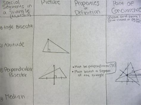 Special Segments In Triangles Worksheets