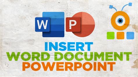 How To Insert A Word Document Into Powerpoint Youtube