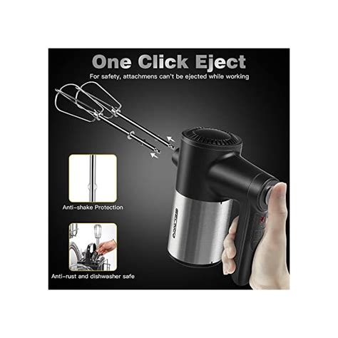 Buy Rechargeable Cordless Hand Mixer Electric - 7 Speed Electric ...