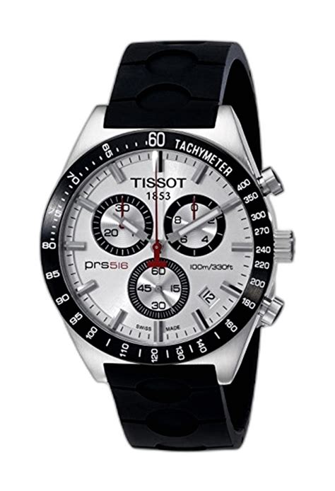 Tissot PRS 516 Quartz Chronograph Silver Rubber T044 417 27 031 00