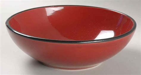 Classic Piping Red Soup Cereal Bowl By American Atelier Replacements