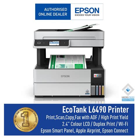 Jual Epson Printer L6490 A4 Ink Tank Multifungsi ADF Duplex WiFi