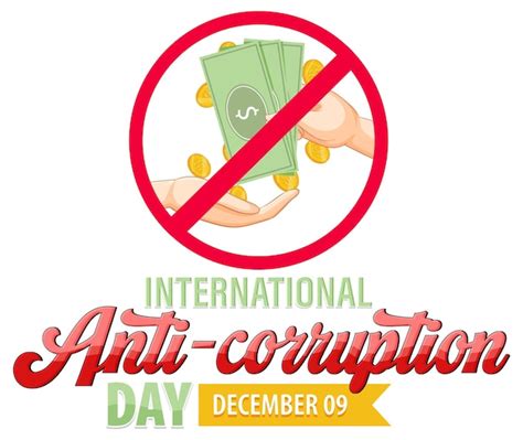 Premium Vector International Anti Corruption Day Poster Design