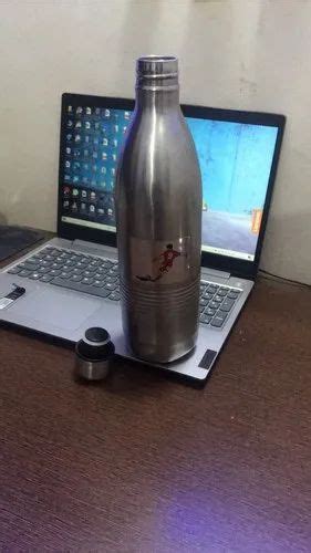 Standard Silver Stainless Steel Water Bottle L Vacuum Screw Cap At